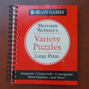 Brain Games Variety Puzzles Book Anagram Crossword Cryptogram Word Search Large.